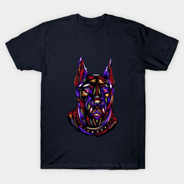 Dog Doberman T-Shirt by Razym